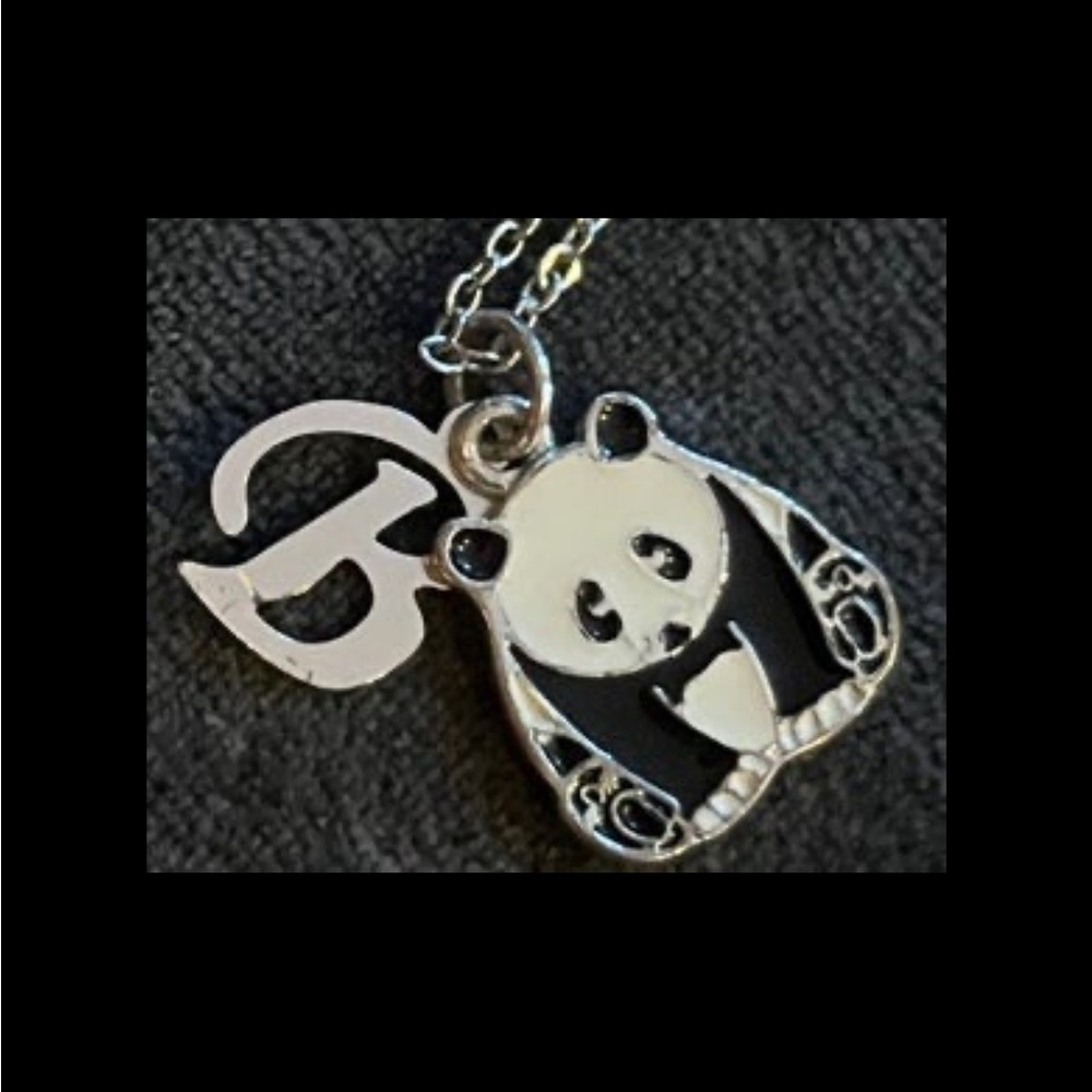 Panda Letter B bear necklace see picture